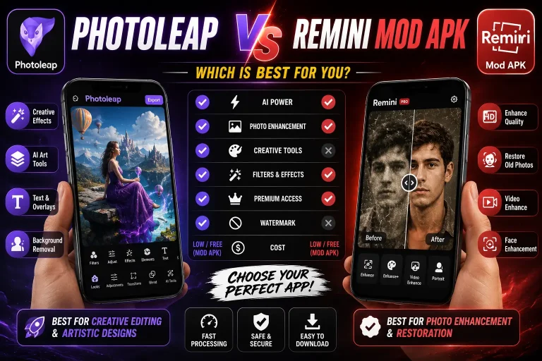Comparison Between Photoleap vs Remini AI