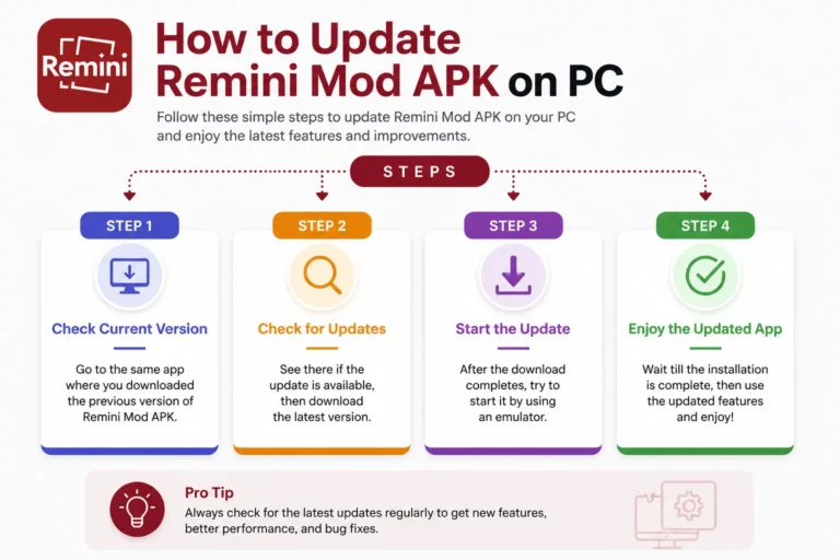 Remini For PC Download Latest Version For Windows 4 How to Update Remini Advanced APK on PC