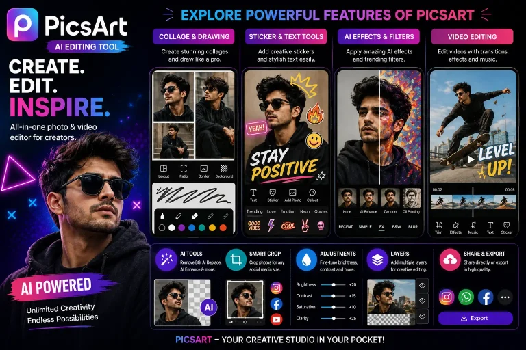 Picsart feature comparison