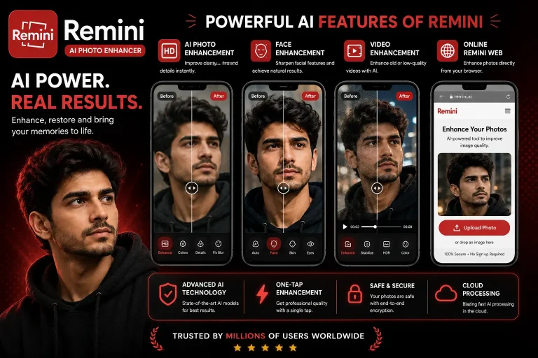 Remini ai Feature comparison vs picsart