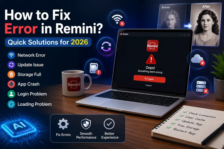 How to Fix Error in Remini? Quick Solutions for For 2026 2 Errors in Remini AI Photo Enhancer